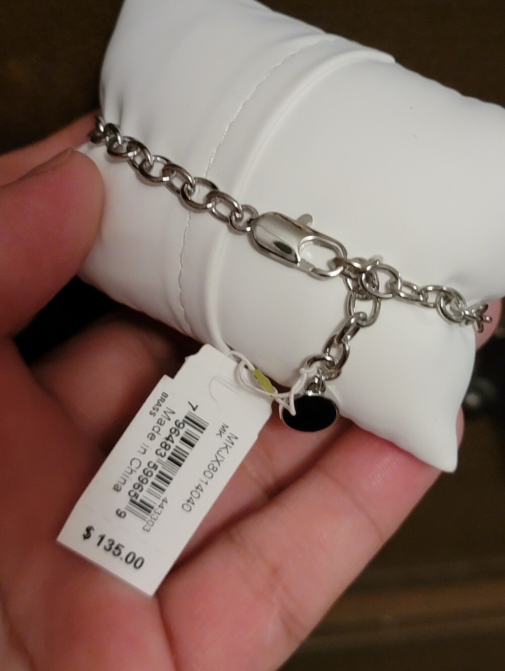 Michael Kors Silver-Tone Pave Lock Charm Bracelet (NWT) - Picture 4 of 4